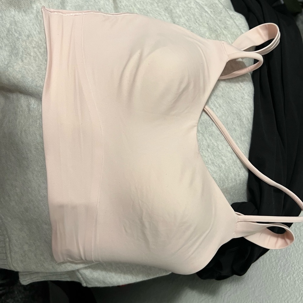like a cloud ribbed, longline bra